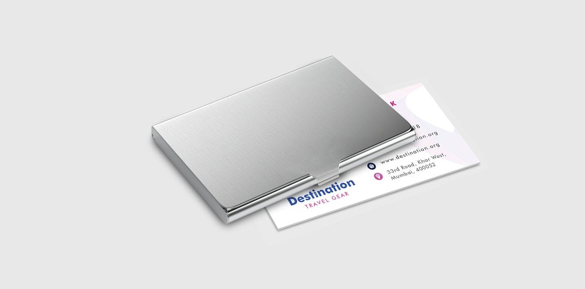 Steel visiting card holder online